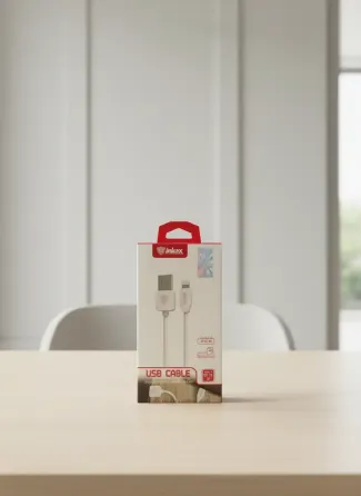 Кабель USB - Lightning Inkax CK-6 2м 1A швидка зарядка для iPhone iPad шнур із захисним чіпом білий Одеса