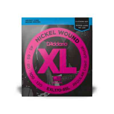 Струни для гітари D&apos;Addario XL Nickel Wound Bass Regular Light 5-String (45-130) (EXL170-5SL) Вінниця