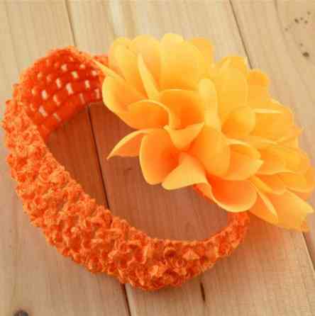 Дитяча помаранчева пов'язка на голову - окружність голови приблизно 26-50см, діаметр квітки 10см Київ