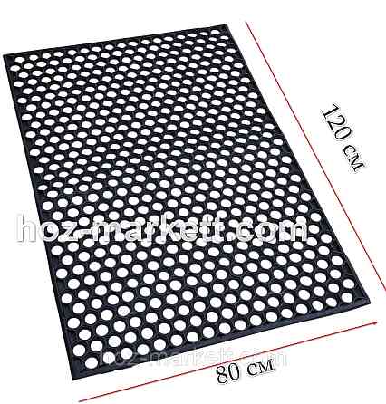 Килимок 120х80х1 см гумовий брудозахисний сота чорний Харків