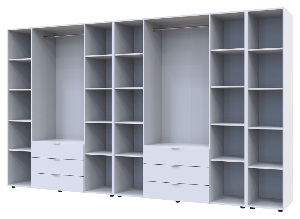 Комплект шаф для одягу Doros Гелар (3 шт.) 348,2х49,5х203,4 см Білий (DRS-011184) Львів - фото 4