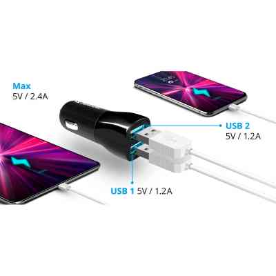 Зарядний пристрій Defender 2xUSB 12W 2.1A ECA-24 (83824) Вінниця