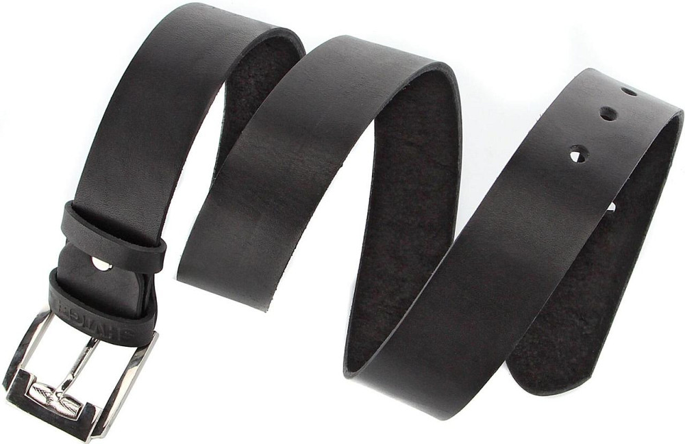 Мужской ремень SHVIGEL 10084 кожаный черный Киев - изображение 2