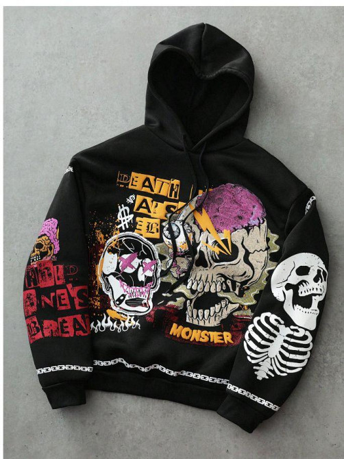 Худи черная  толстовка для подростка девочки 2763331962 размер 150 см Днепр - изображение 1