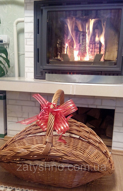 Плетеная корзина под камин середняя Киев - изображение 1