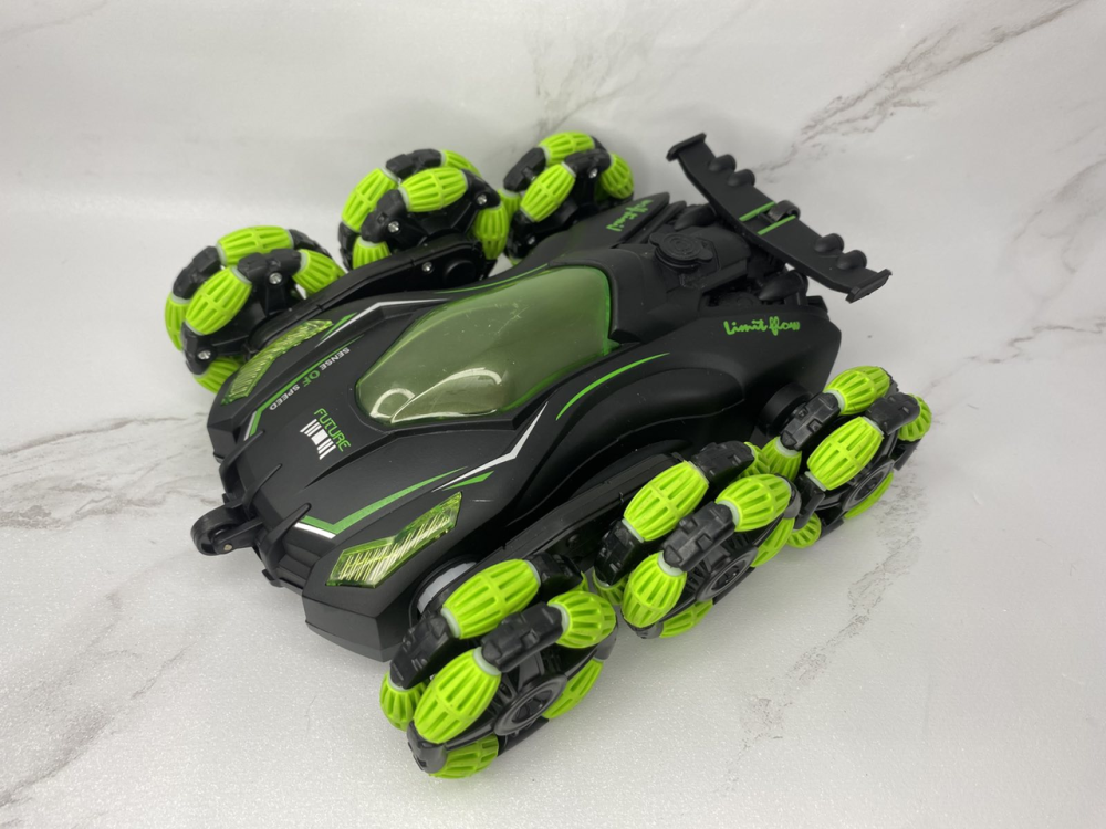 Б/В Трюкова машинка-перевертень Stunt Spray Truck PRO 6WD 1:18, 2.4 GHz, обертання 360°, LED, парогенератор, акумулятор, зелена Київ - фото 15