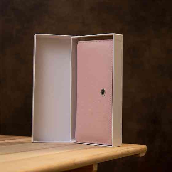 Жіночий гаманець з натуральної шкіри ST Leather 19383 Рожевий Київ