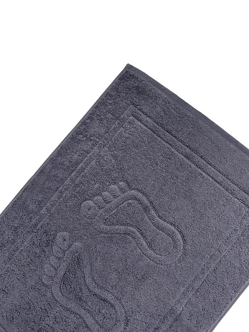 Махровий рушник Ideal Textile для ніг 50х70 килимок графіт 700 г/м2 (56860782) Чернівці - фото 1