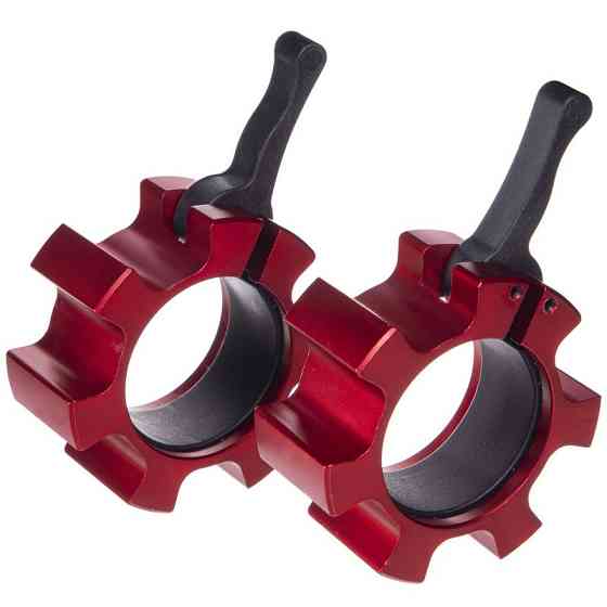 Замки для грифа з фіксатором Zelart-2726 2 шт 51 мм червоний Київ