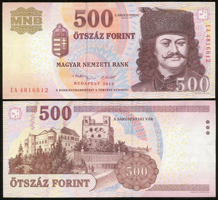 Hungary Угорщина - 500 Forint 2013 aUNC Полтава - фото 1