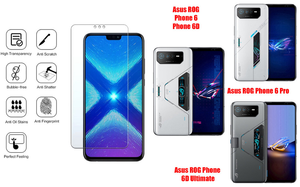 Защитное стекло NeoGlass для Asus ROG Phone 6, 6D, 6 Pro, 6D Ultimate – ультрапрозрачное и устойчивое Киев - изображение 4