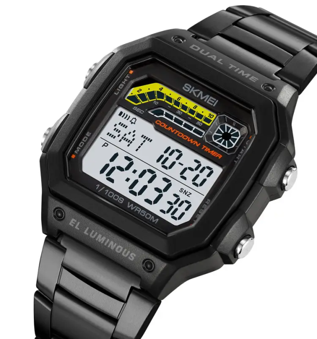 Годинник чоловічий наручний металевий Skmei 2307 (Чорний) Київ - фото 2