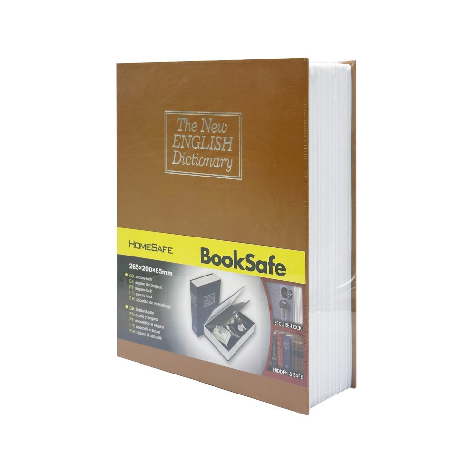 Сейф-книга с ключом для хранения KBS-803(Brown) большая, 26,5х20х6,5 см Винница - изображение 1