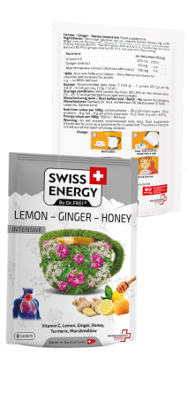 Чай з імберем, лимоном та медом Swiss Energy Herbal tea LEMON - GINGER - HONEY 8 пак лимон Київ