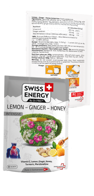 Чай з імберем, лимоном та медом Swiss Energy Herbal tea LEMON - GINGER - HONEY 8 пак лимон Київ - фото 2