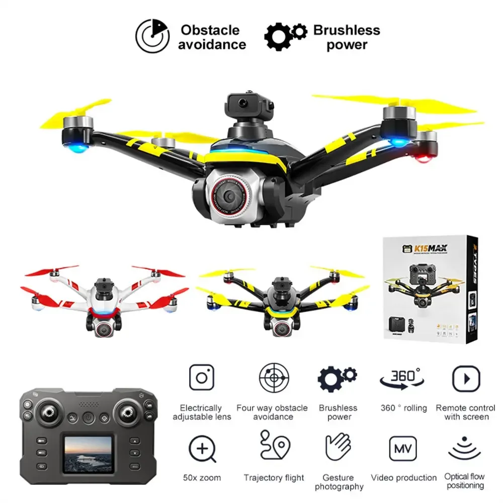 XKJ K15MAX Беспроводный дрон с экранным пультом дистанционного управления FPV-камерой, оптическим позиционированием и системой управления Коломыя - изображение 2