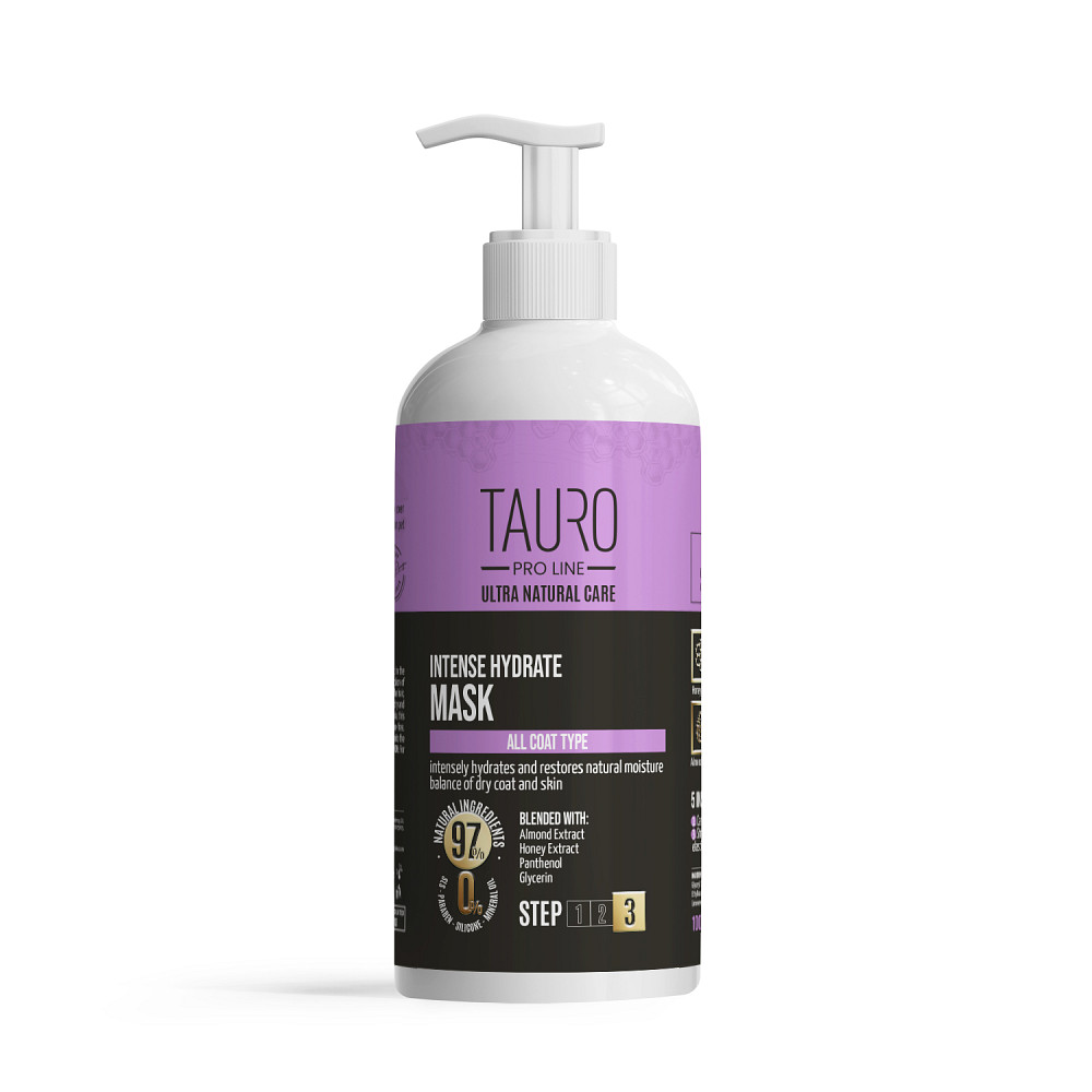 Tauro Pro Line Ultra Natural Care Intense Hydrate Mask Інтенсивно зволожувальна маска для шкіри та шерсті собак і котів, 1000 мл Київ - фото 1