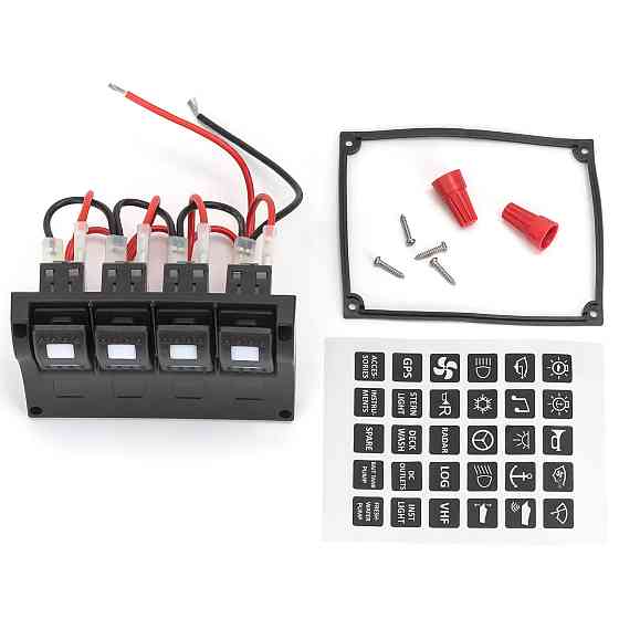 Панель переключателей (4 шт.) с индикаторами включения C91350 Киев