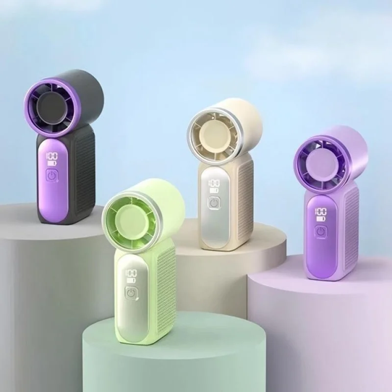 Портативний міні вентилятор Handheld Fan X-688 акумуляторний з LED дисплеєм і регулюванням швидкості Одеса - фото 1