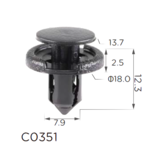 Натискна кліпса-кнопка Clipss 11390 — Nissan, Toyota, Infiniti, Lexus, Tesla | 90467-08185, 6822N3, 01553-09611 Ковель