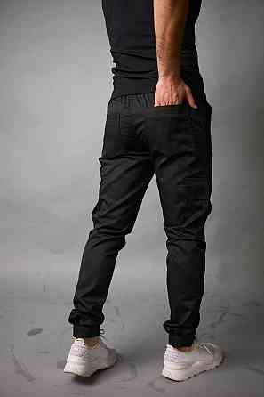 Чоловічі штани карго Intruder Baza Коттонові Штани карго з кишенями штани на липучках чорні 3XL Одеса