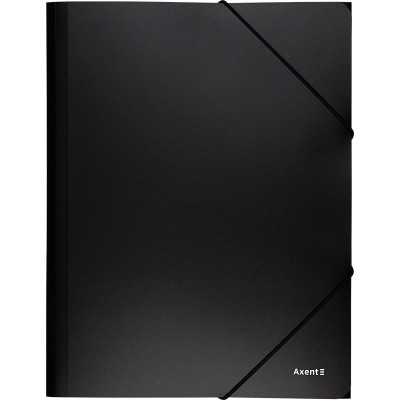 Папка на резинках Axent A4 500 мкм black (1508-01-A) Винница - изображение 1