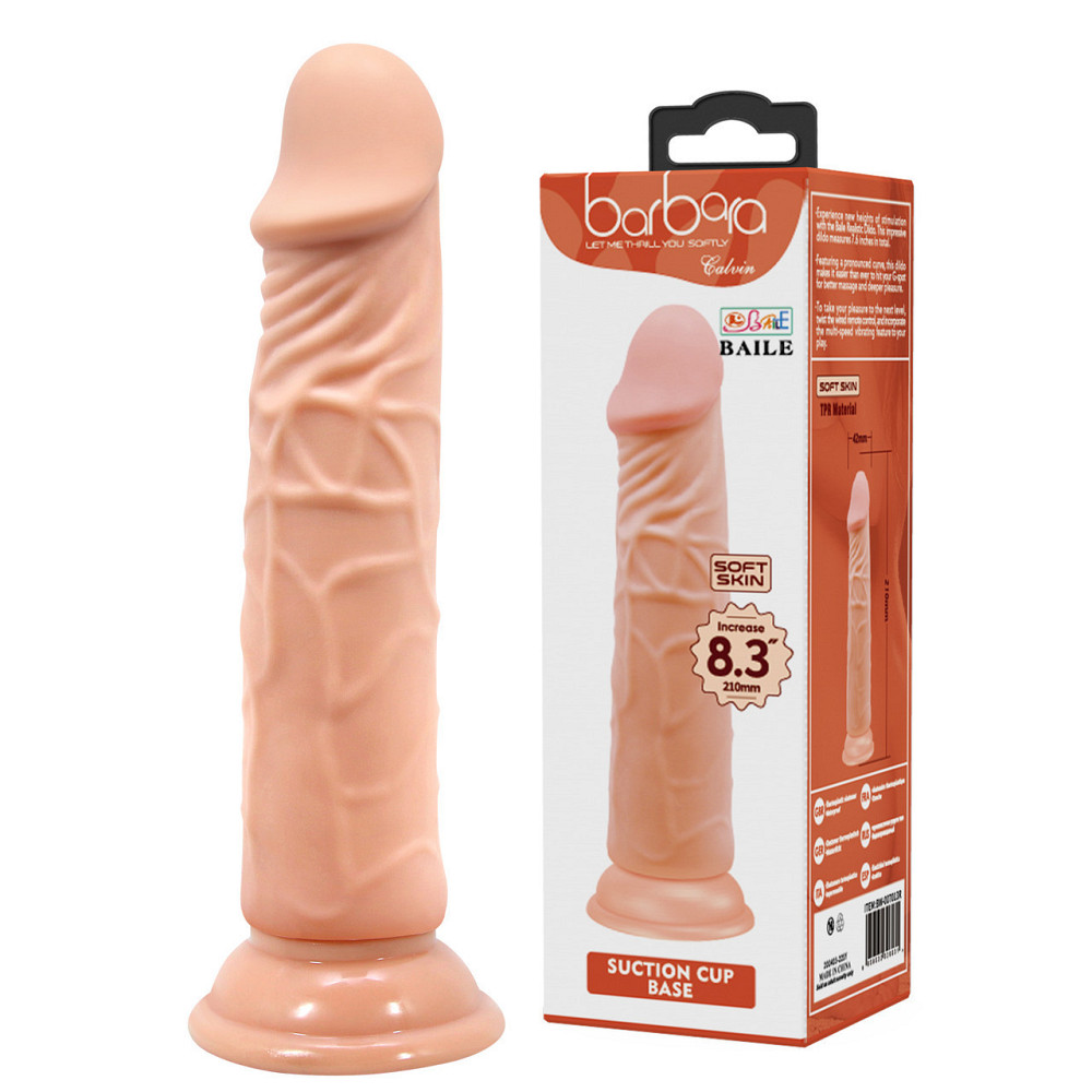 Фалоімітатор - Barbara Calvin Dildo 8,3" Flesh Sex Aura Київ - фото 1