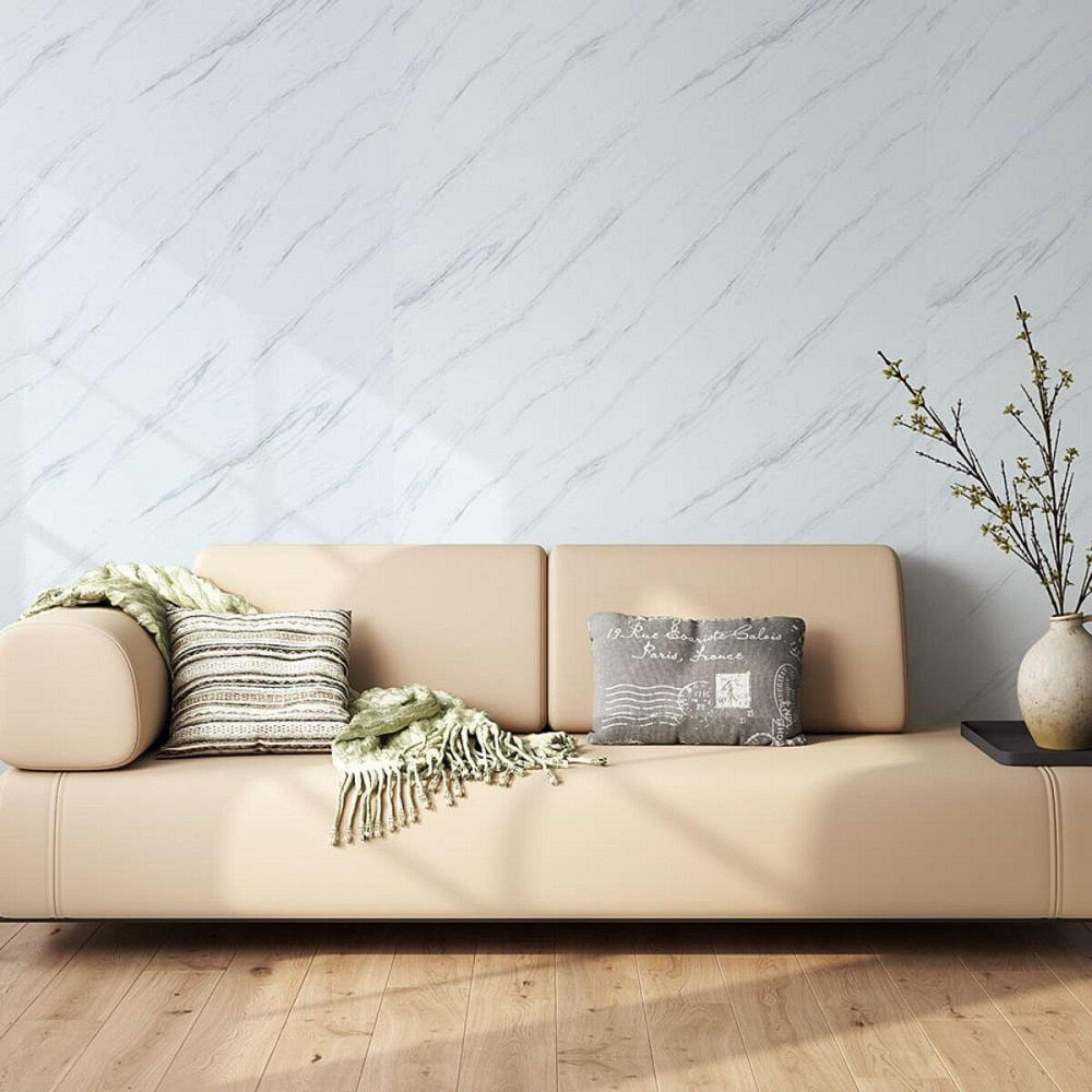 Декоративная ПВХ плита 1,22м х 2,44м х 3мм Греческий белый мармур SW-00001402 Киев - изображение 8