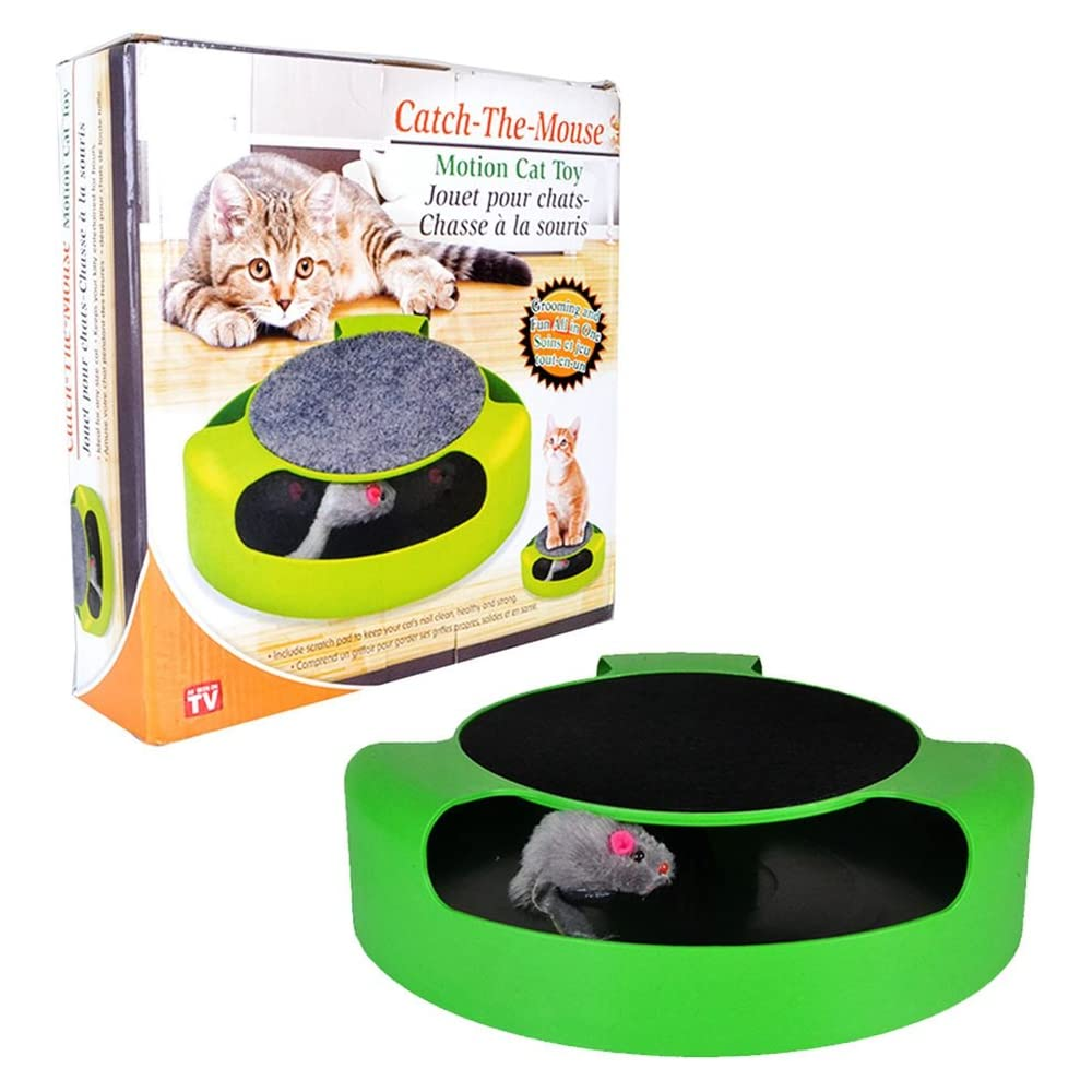 Інтерактивна іграшка для кота "Злови мишку" з кігтеточкою,Зелена SBR Київ - фото 10