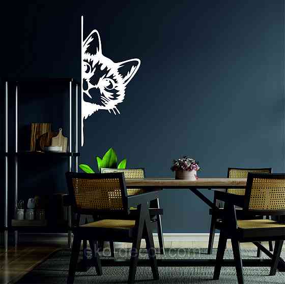 Декоративне настінне 3D Панно «Кіт» Декор на стіну з об'ємом (ціна за 1 шт) Київ