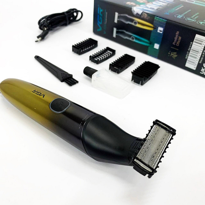 Чоловічі електробритви для обличчя VGR V-339 GOLD, Тример для стрижки бороди акумуляторний WN-91 Київ - фото 2