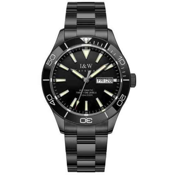 Чоловічий механічний наручний годинник Carnival Shark 10 Bar (Чорний) Вінниця