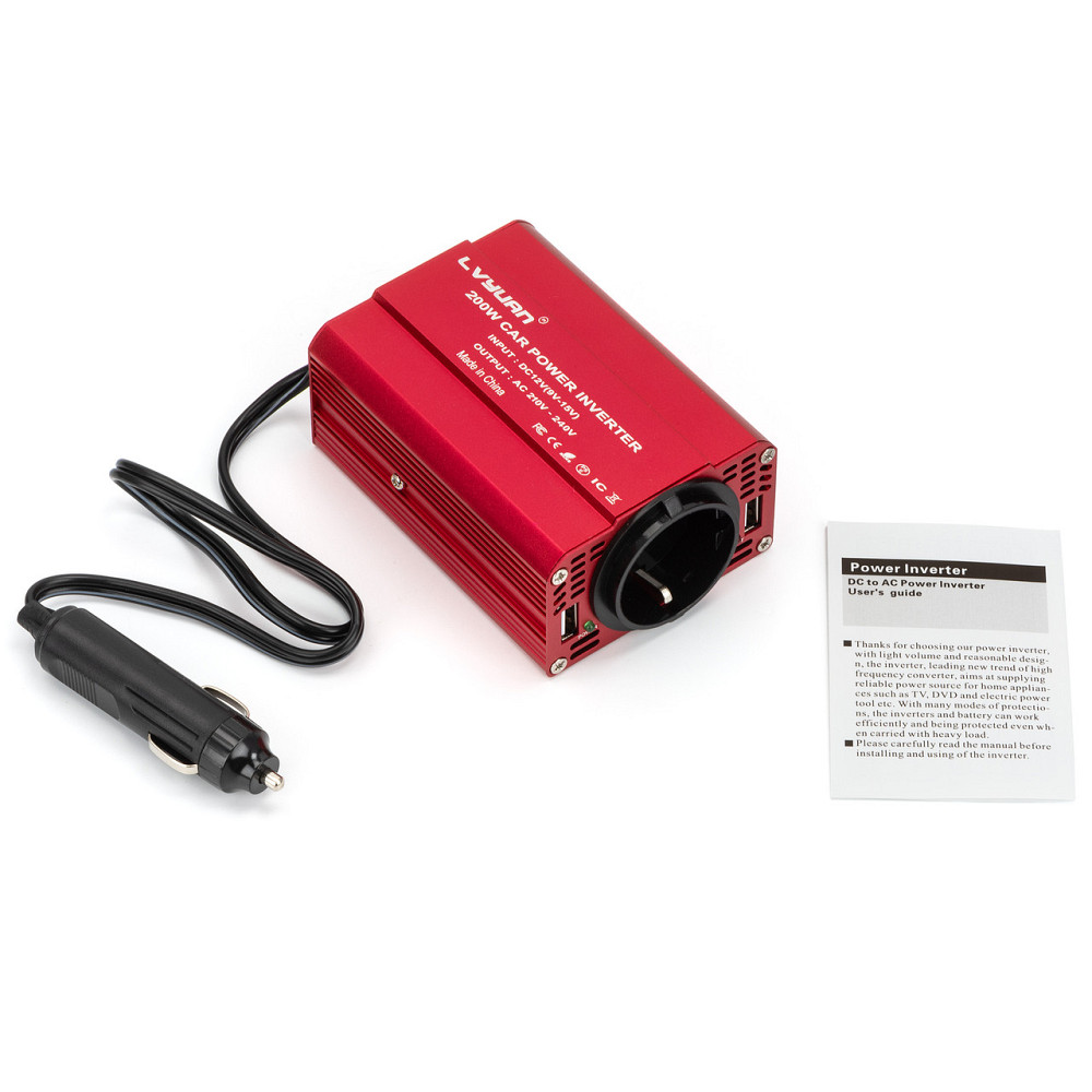 Перетворювач Інвертор Lvyuan З 12 В На 220 В 200 Вт Київ - фото 1