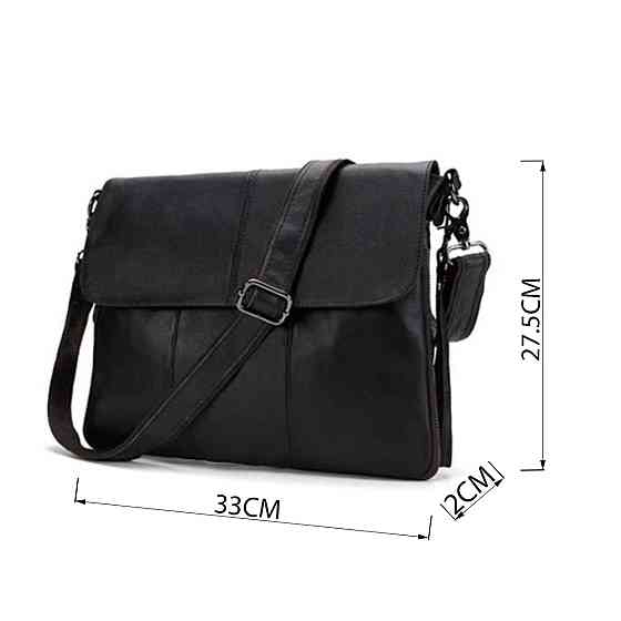 Сумка чоловіча шкіряна Vintage 14852 Чорна Київ