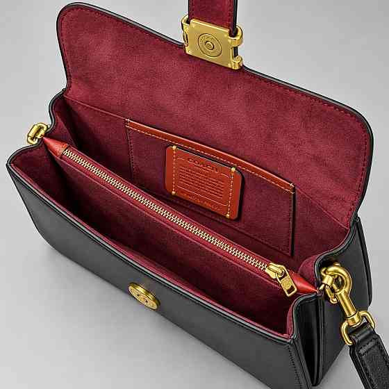 Женская брендовая сумочка Coach Tabby Shoulder black/brown Lux Киев