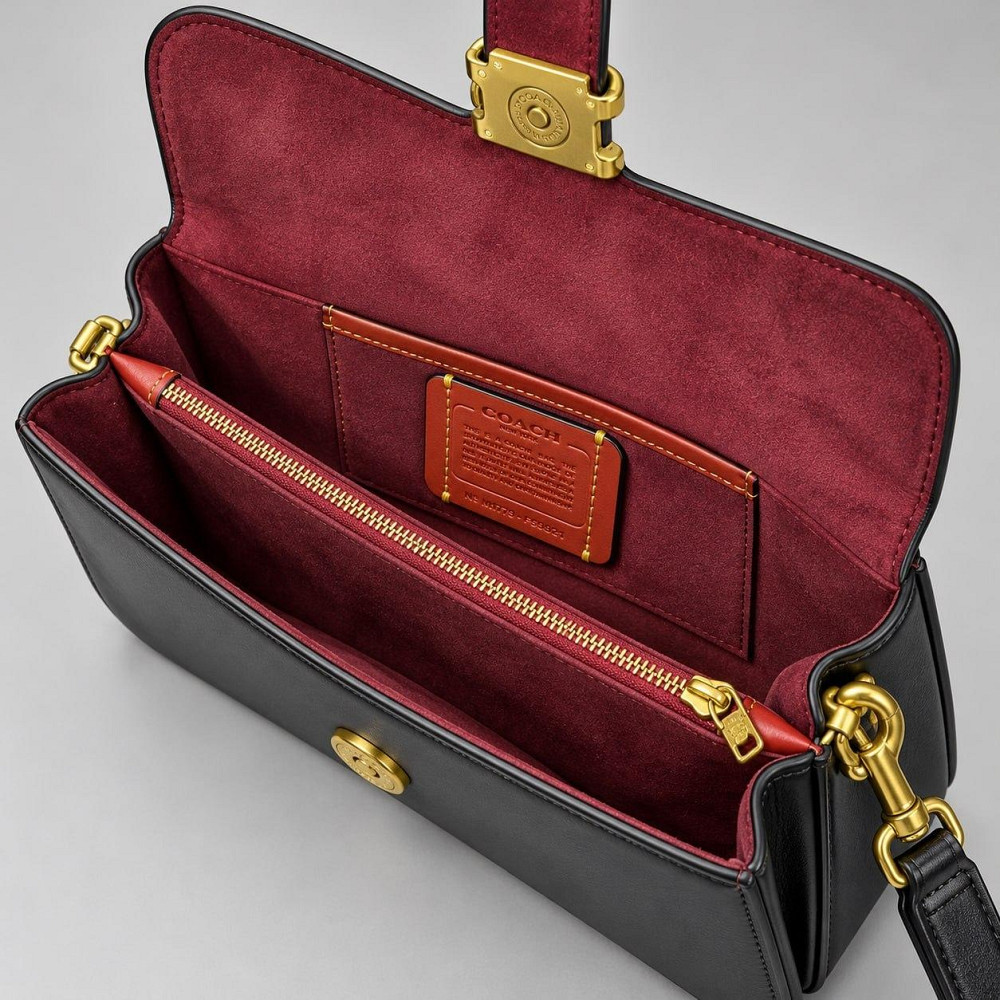 Женская брендовая сумочка Coach Tabby Shoulder black/brown Lux Киев - изображение 5