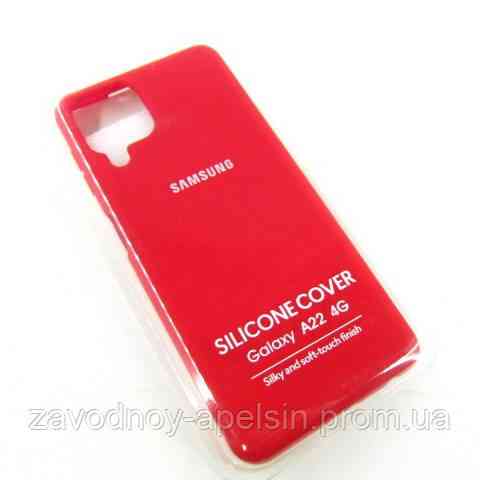 Samsung A22 A225 M32 M325 Чехол микрофибра Silicone (красный) Одесса
