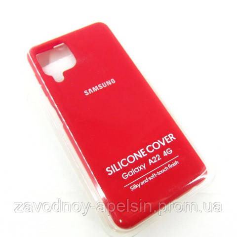 Samsung A22 A225 M32 M325 Чохол мікрофібра Silicone (червоний) Одеса - фото 2
