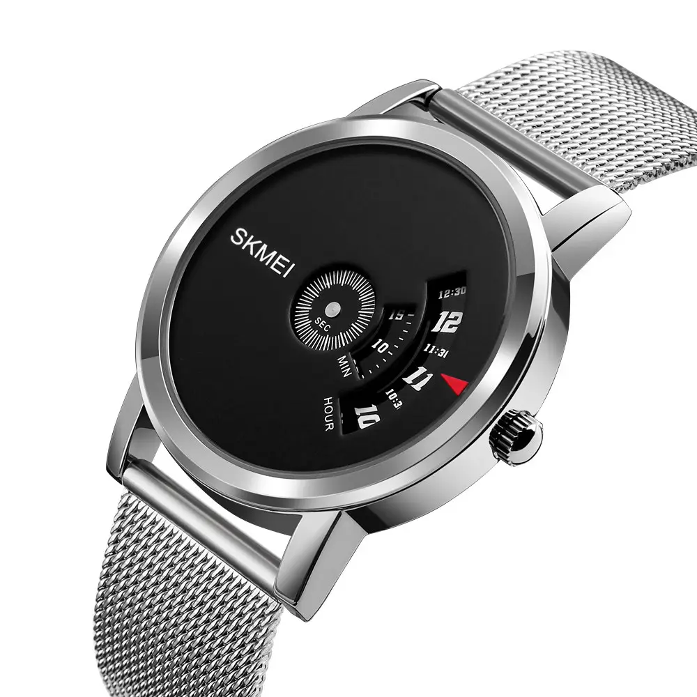 Чоловічий наручний годинник Skmei 1260 (Сріблястий на сталевому браслеті) Київ - фото 2