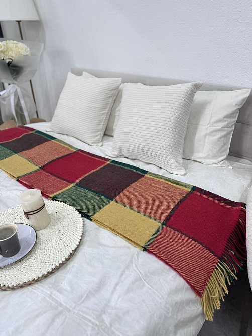 Vladi Плед Vladi 170x210 см вовняний 70% червоно-зелений 01/LIAM Киев - изображение 1