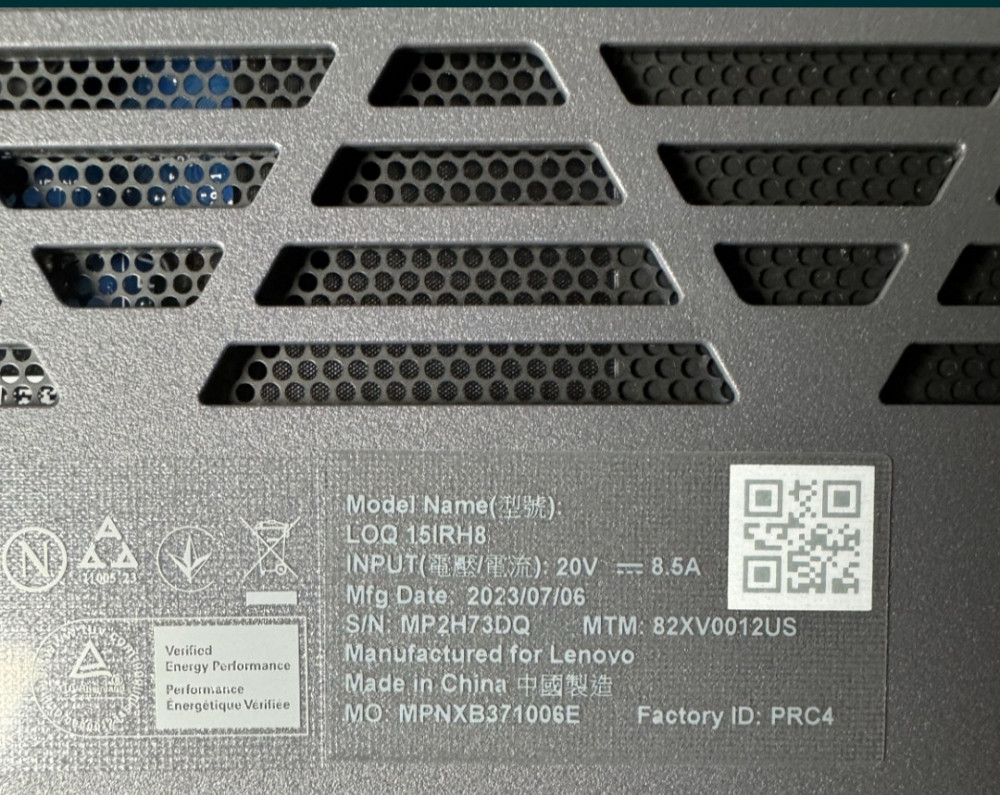 Ноутбук Lenovo LOQ 15IRH8 ( 82XV0012US) Київ - фото 1