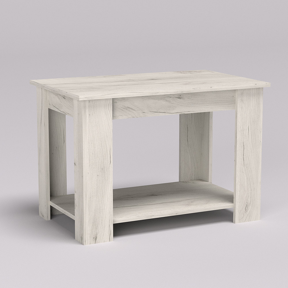 Стіл журнальний Квант-2, Дуб Крафт Білий, 800/500/550 Львів - фото 1