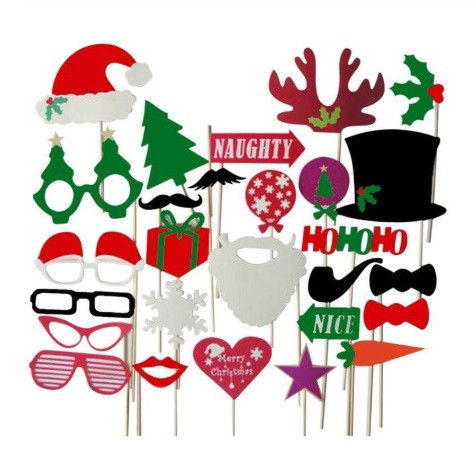 Новорічна фотобутафорія 28 деталей різнобарвний Київ - фото 1