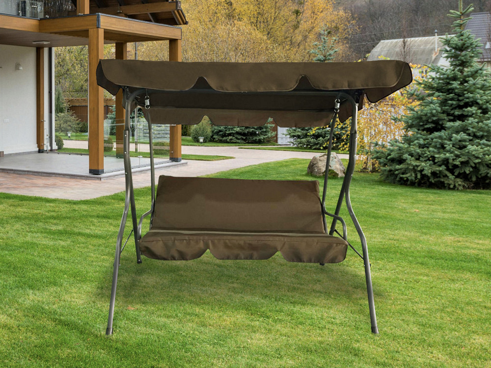 Качеля садовая 3 местная Avko Relax с козырьком для сада, дачи садовые качели Киев - изображение 3