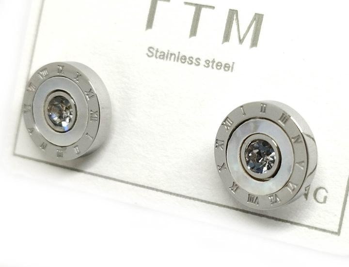 Сережки зі стразами сріблясті Київ - фото 1