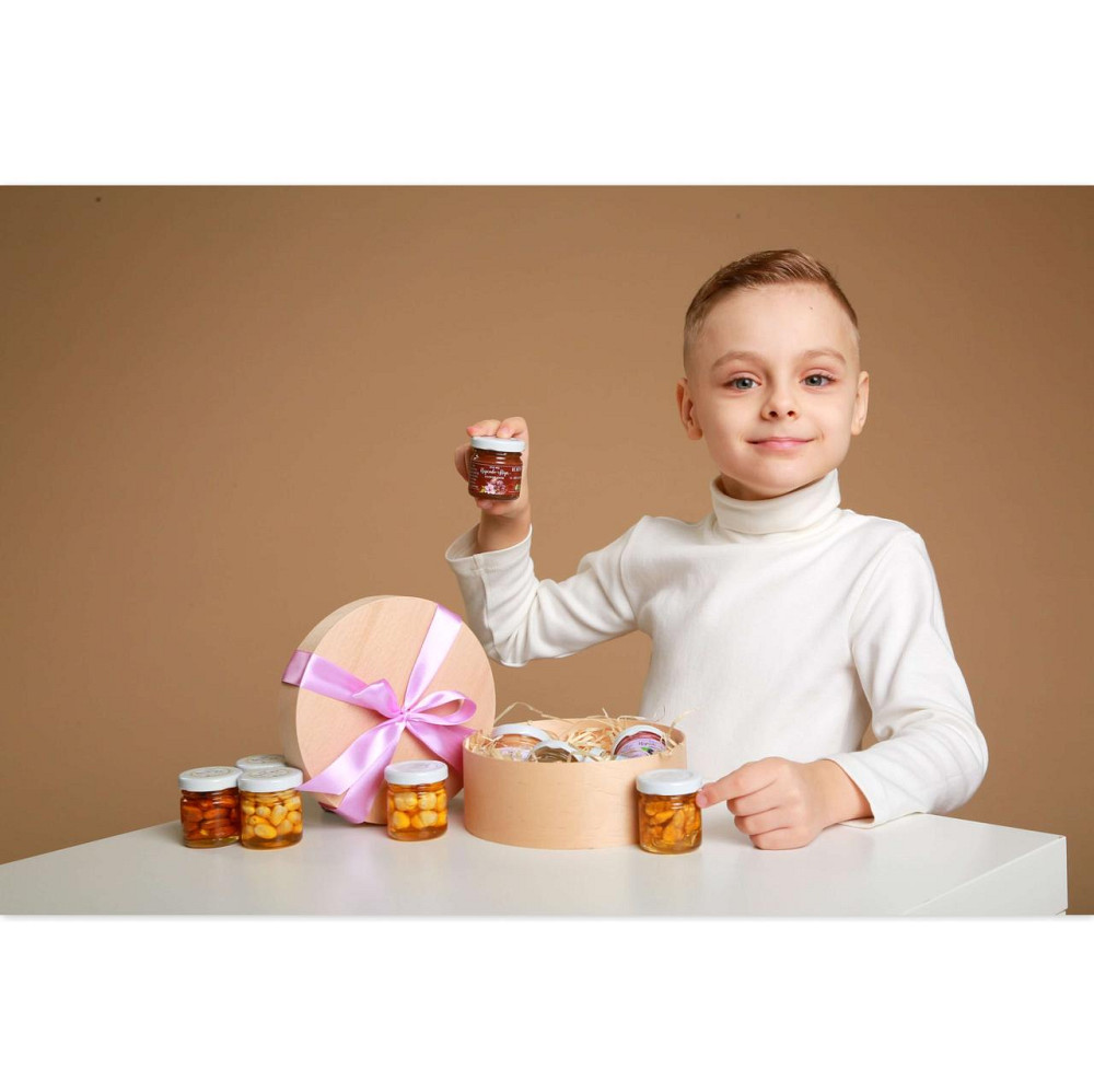 Подарочный набор в шпоновой коробочке с 5 шт по 50 г. орехами в меду №7 Одесса - изображение 3