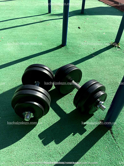 Гантелі набірні 2 по 25 кг з ABS покриттям хром грифи Гантелі, гирі, штанги і диски бітумні Київ - фото 1