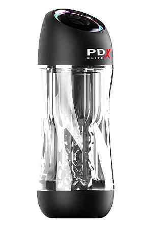 Мастурбатор Pipedream PDX Elit Viewtube Pro Clear с вибрацией и вакуумом, 23 см Sex Aura Киев