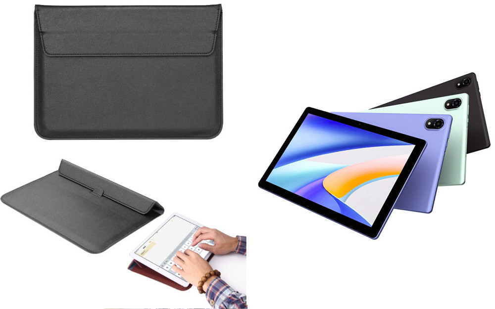 Чохол-конверт VitoCase для Doogee Tab U10, з функцією підставки для планшета Чорний Київ - фото 1