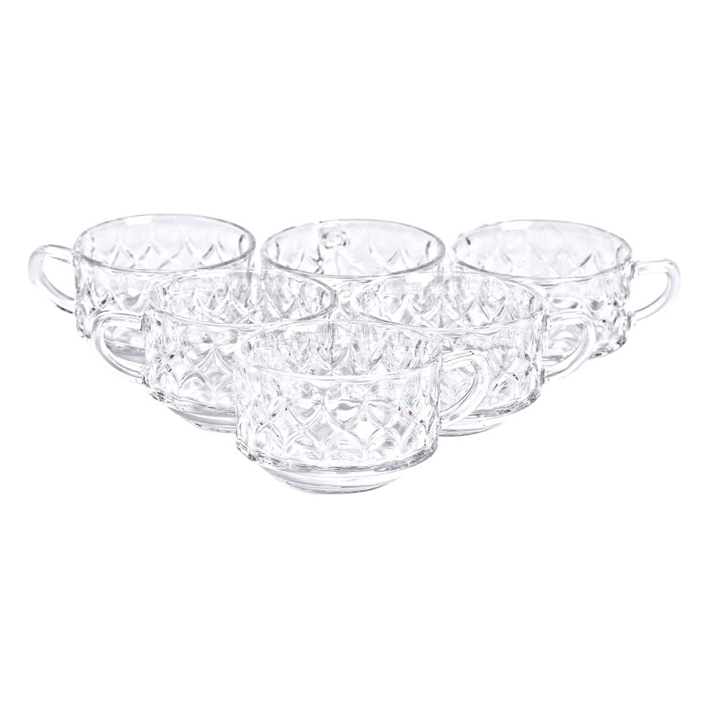 Yiwu Набір прозорих чашок 6 шт 270 мл скляних для чаю, для кави HP-YH-11 Киев - изображение 2